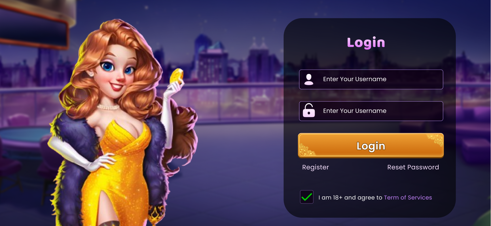 Game screen of deal rummy