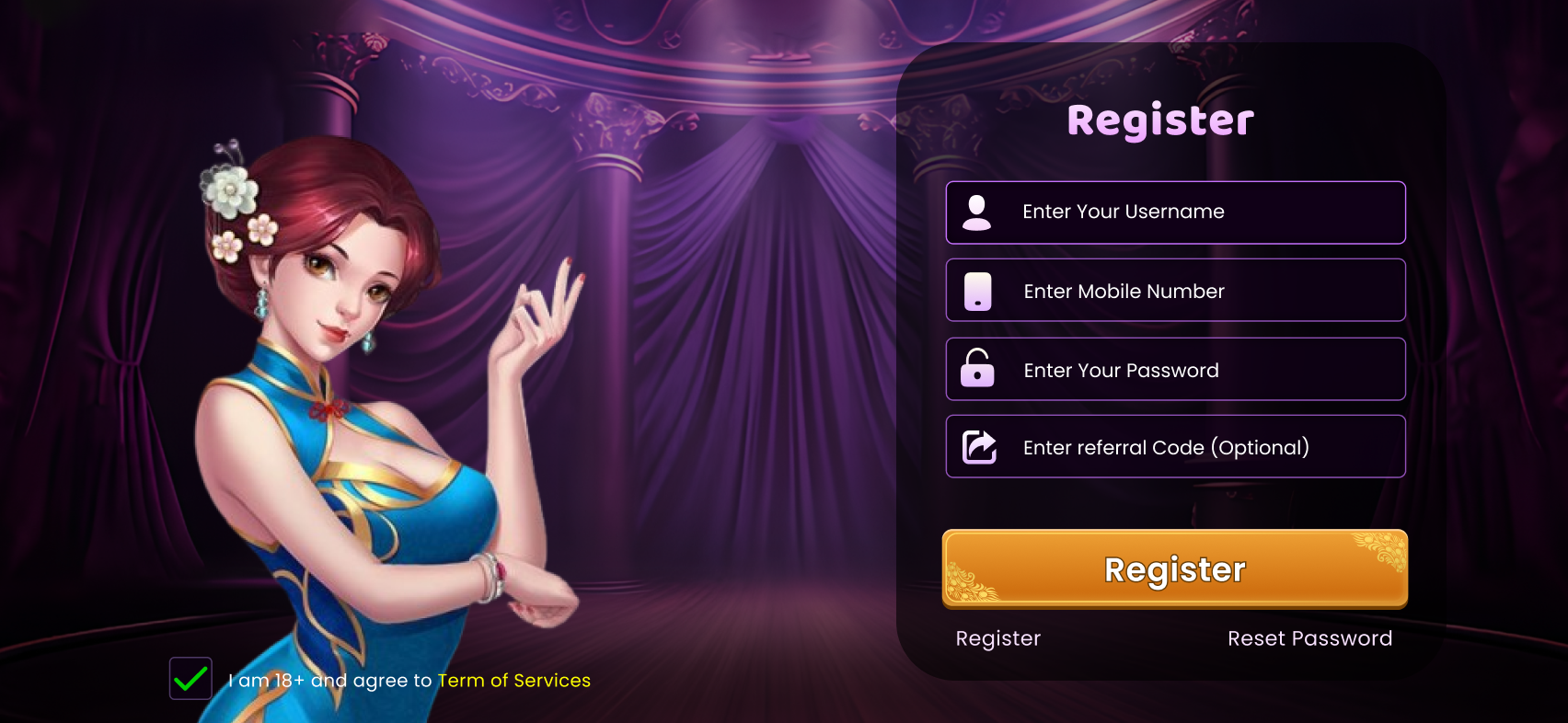 Game screen of pool rummy