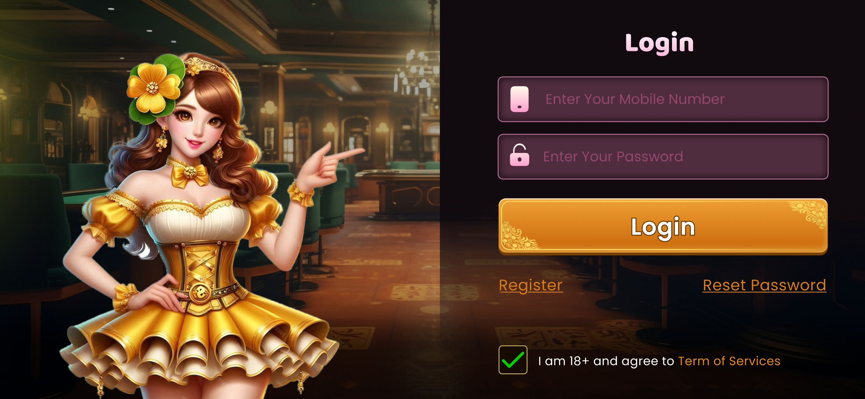 Game screen of deal rummy