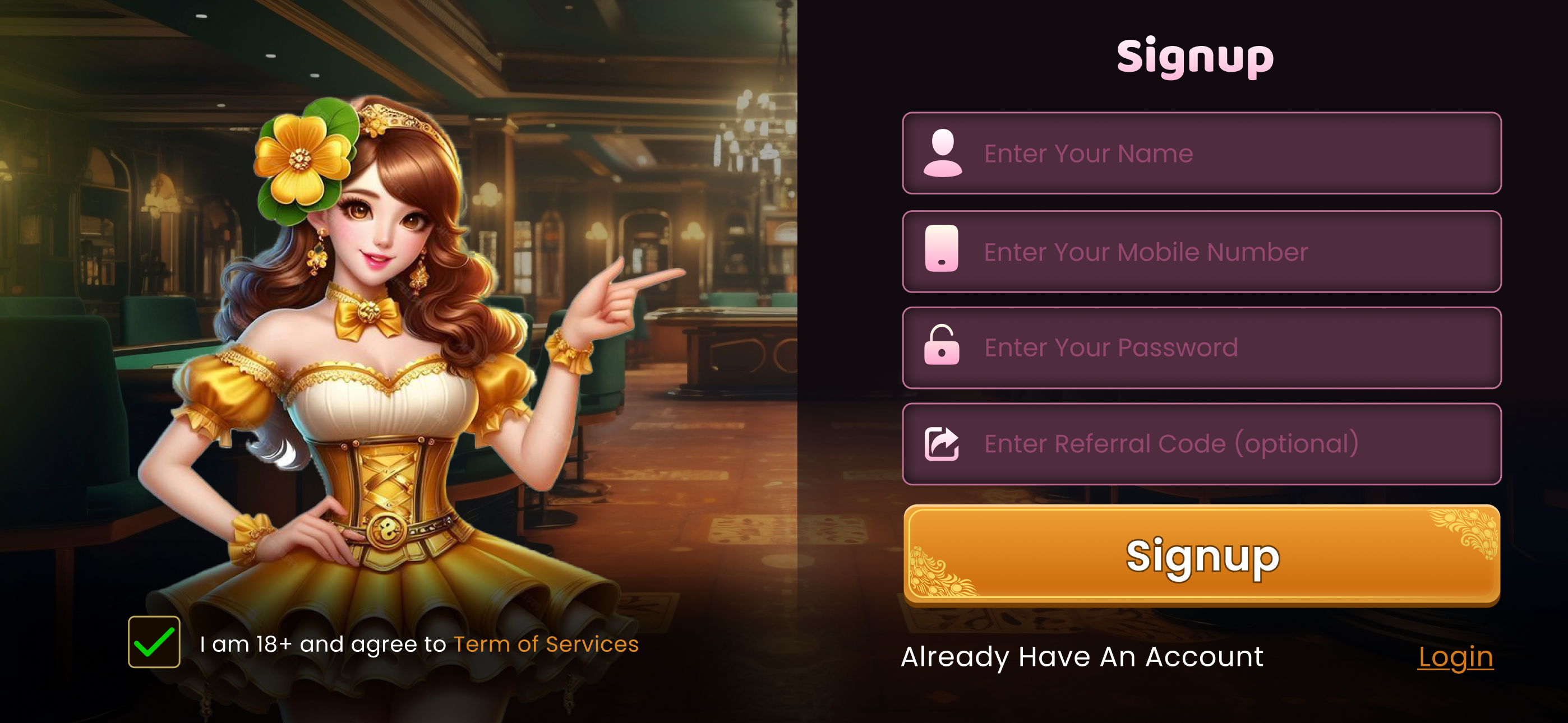 Game screen of pool rummy