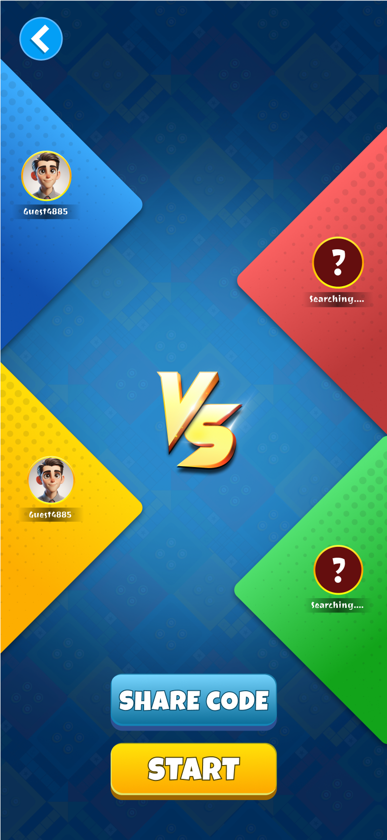 Game screen of pool rummy