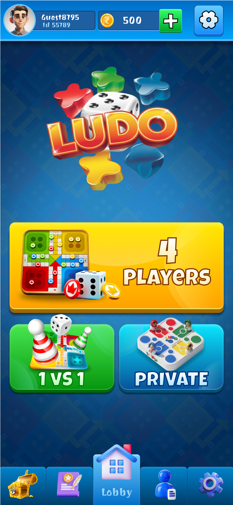 Game screen of point rummy