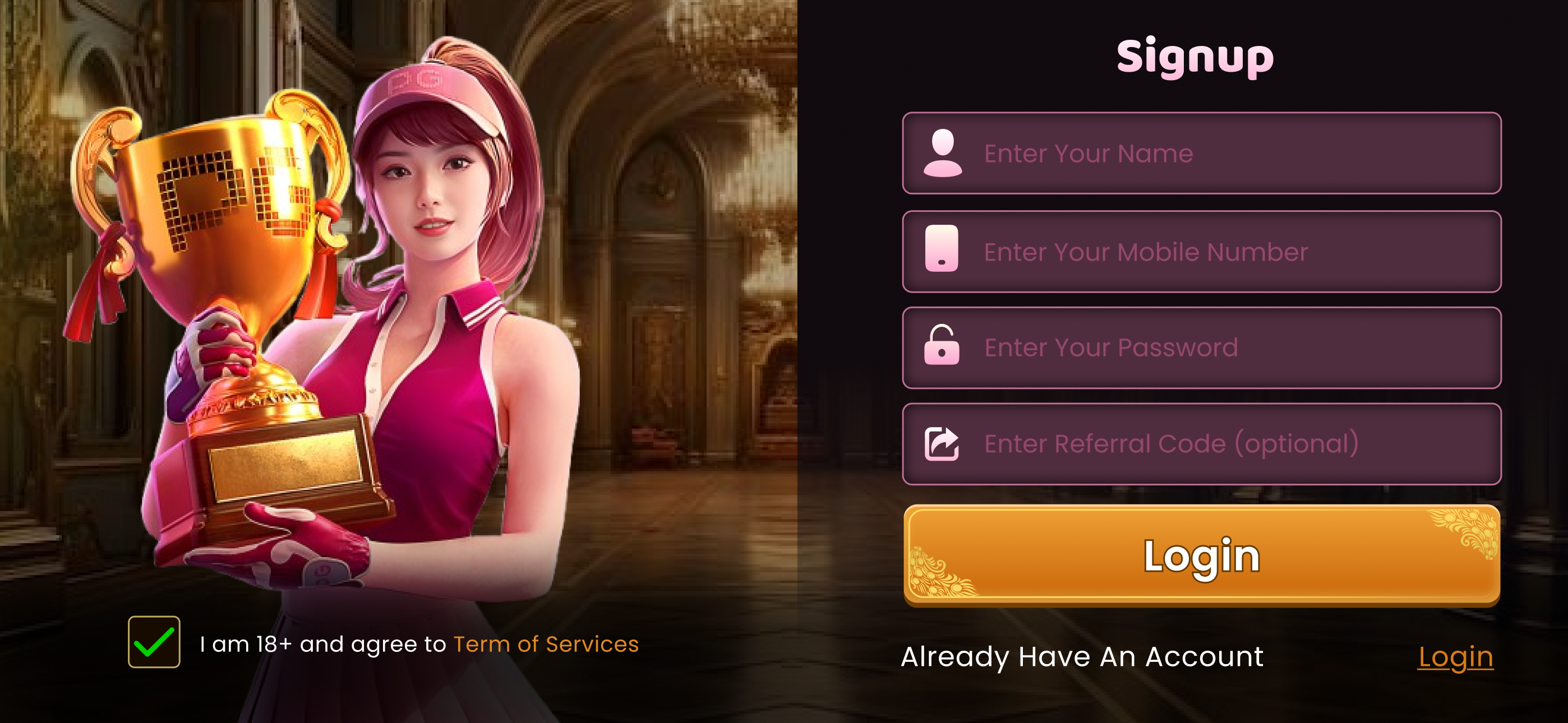 Game screen of pool rummy